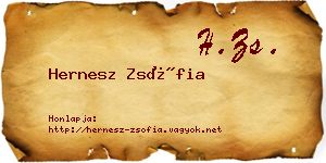Hernesz Zsófia névjegykártya