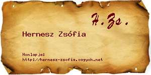 Hernesz Zsófia névjegykártya